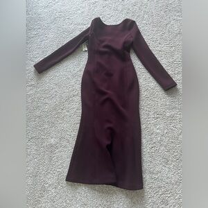 Babaton Midi Dress in Deep Purple
